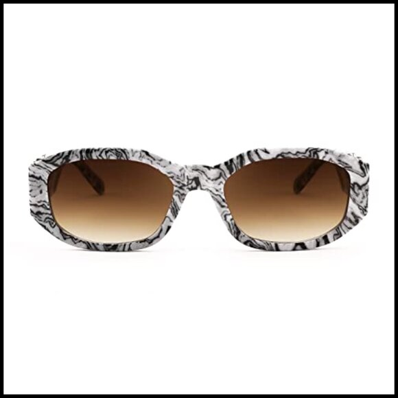 Retro Vintage Sunglasses Small Narrow Square Frame Y2K Trendy Chic main image 5